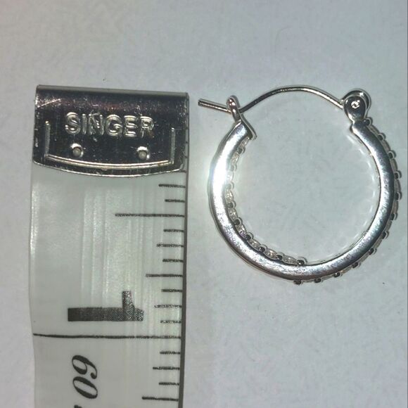 Crystal Haze Women's Rare Limited Edition Mini Serena Hoop Earrings Silver NWT - Picture 9 of 10